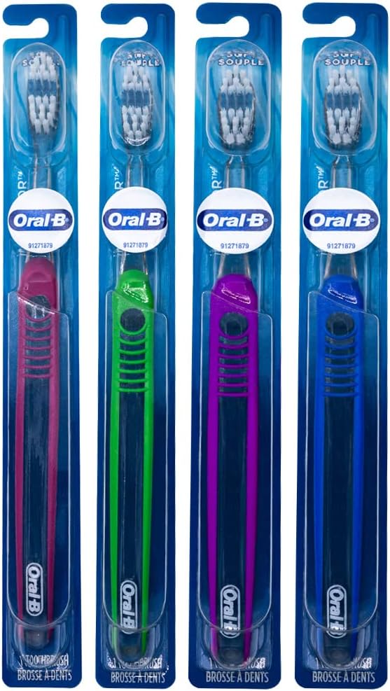 Oral-B Indicator Flat Trim Toothbrush, 30 Soft (Colors Vary) - Pack of 3