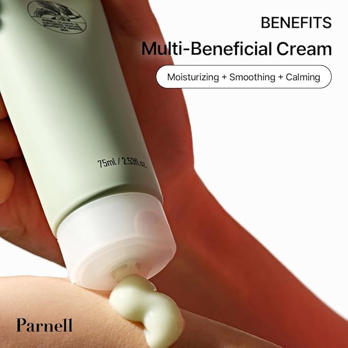 Parnell Cicamanu Gel Cream, Manuka Honey & Cica Moisturizer for Sensitive Skin. Hyaluronic Acid Soothing Face Cream (2.53 Fl Oz / 75ml)