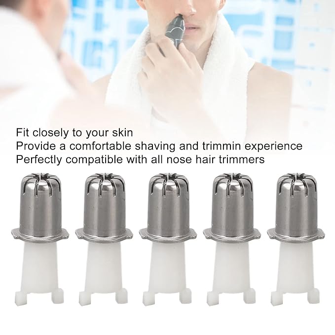 Nose Hair Trimmer Replacement Blades,Nose Hair Trimmer Blades,Nose Hair Trimmer Head, 10pcs Portable Universal Replacement Clipper Blade Heads for Fitting and Easy Cleaning, Daily Storage and Travel
