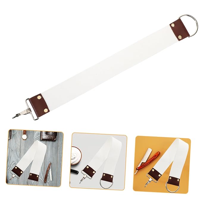 FRCOLOR Dual Layer Canvas Razor Strop Belt for Professional Barbers Personal Use Versatile Shaving Strap for Straight Razors Lightweight Portable Design for