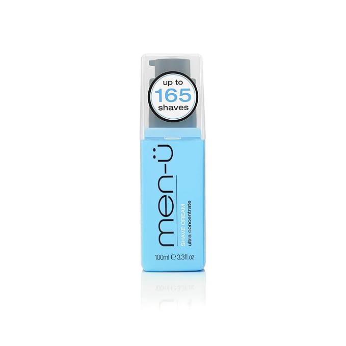 men-ü High-Performance Shaving Cream w/UP TO 165 SHAVES, mens shaving cream with Long Lasting/Ultra-Concentrate Formula with Tea Tree oil/Lubricants & Moisturisers, shaving cream mens 3.3 fl oz.…