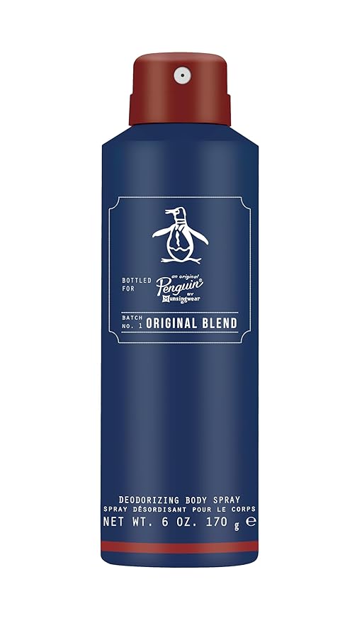 Original Penguin Original Blend Body Spray for Men - Body Spray Cologne, EDT, All Over Men's & Boys Mist with Notes of Bergamot, Lime & Musk - 6 fl oz