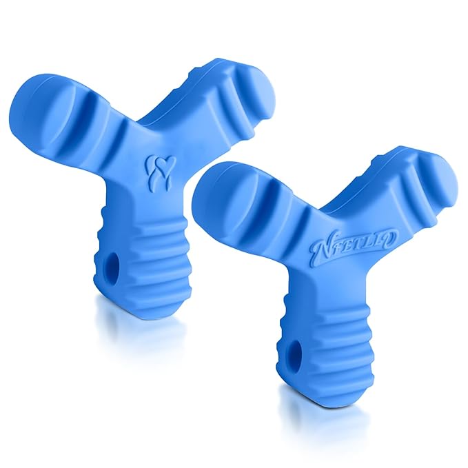 Chewies for Invisalign Aligners, Orthodontic Aligner Chewies Durable Aligner and Retainer Tray Seaters Medical Grade Silicone (Pack of 2) (Blue)