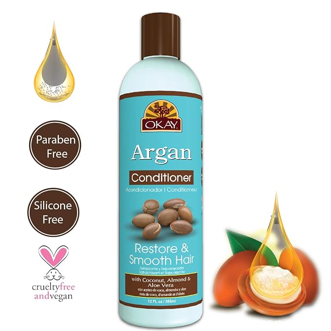 OKAY Argan Oil Conditioner, 12 Fluid Ounce