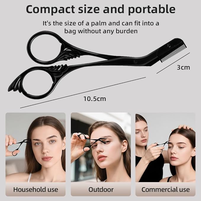 Eyebrow Scissors Trimmer with Comb Gift for Men and Women Stocking Stuffers