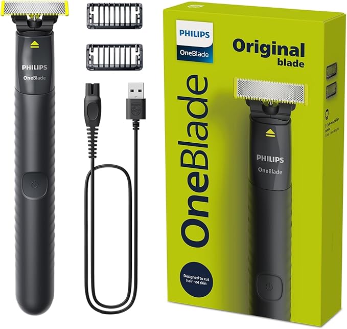 Philips One Blade Face Hybrid Trimmer & Shaver No Skin Irritation as Blade Never Touches Skin Dual Protection Technology