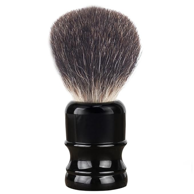 Shaving Brush for Men, 100% Pure Badger Shaving Brushes with Black Resin Handle