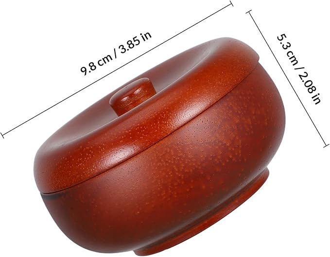 Healifty Men’s Shaving Soap Bowl with Lid Oak Wood Shaving Mug for Facial Cleansing Sturdy Shave Soap Container for Rich Lather Beard Grooming Accessories