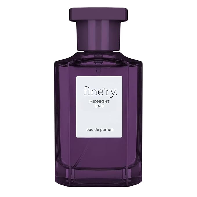 Fine'ry Jasmine Gourmand Perfume - Midnight Cafe, for Women - Crème de Café, Patchouli - Bold, Floral, Long-Lasting Hair + Body Cologne Parfum Fragrance, Full Size (60mL)