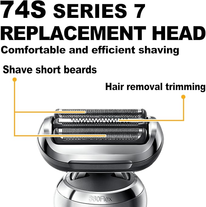 2PAKCS 74S Series 7 Electric Replacement Shaver Head Accessories Series 7 Electric Shaver blade Compatible with Braun Series 7 7120s, 7125s, 7127cs, 7171cc, 7175cc, 7185cc and 7189cc