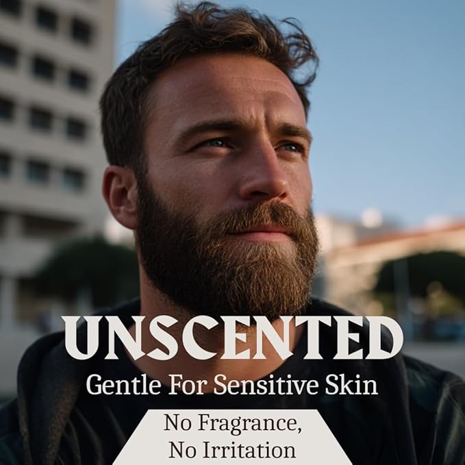 Striking Viking Unscented Beard Butter for Men - 4 Oz Cream - Unscented Beard Cream for Men with Non-Greasy Formula - Hydrating Balm