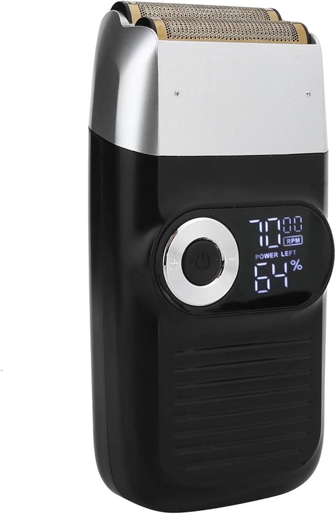 , Double Foil Rechargeable Electric Electric Shavers for Men, Low Noise Powerful Electric Foil and Bald Shavers Beard Trimmer for Close, Smooth Shaving