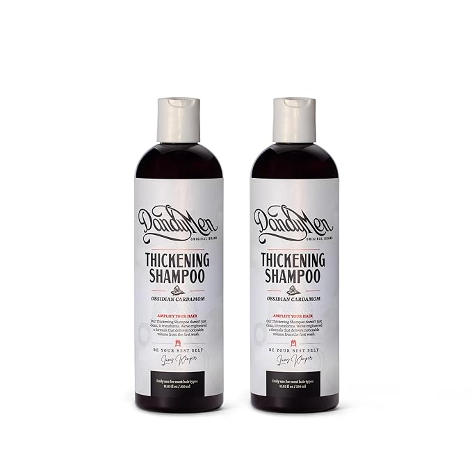 Thickening Shampoo – Volumizing and Strengthening Formula with Aloe Vera & Pro-Vitamin B5 11.83 oz (2-pack, Obsidian Cardamom)