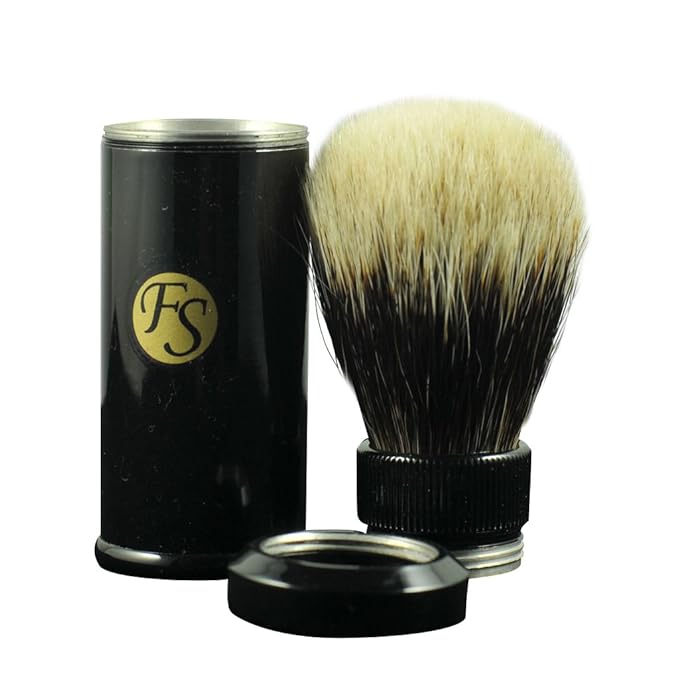Light Weight Men's 2 Band Finest Badger Hair Shaving Brush With Travel Tube Travel Shaving Brush