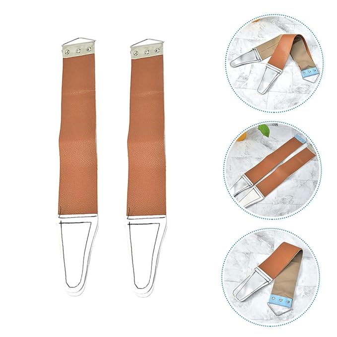 Dual-sided Razor Strop Sharpening Cloth Razor Blade Sharpener Strop Sharpening for Clipper Blade Random Color