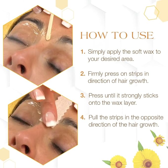 GiGi Waxing Strips for Hair Waxing/Hair Removal, Petite Natural Muslin, 100 Epilating Strips