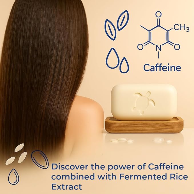 Rice Shampoo Bar for hair growth. For thinning Hair (all Types & Curly) - rice water scent - Volumizing, Mositurizing and conditioning - SLS & cruelty free 3.53oz (value size)