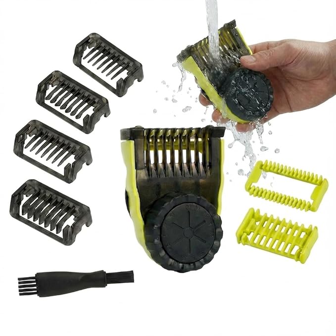 7-Pack Set Compatible with QP2520 QP2530 QP2630 QP2620, 1 Adjustable & 6 Fixed Combs Replacement for philips norelco one blade guards, Face Trimming Kit