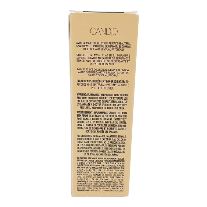 AVON Candid Cologne Spray Classics Collection, Amber Floral Fragrance for Him with Apricot, Bergamot, Tuberose & Patchouli, Long Lasting Designer Travel Size Cologne for Men, 1.7 oz