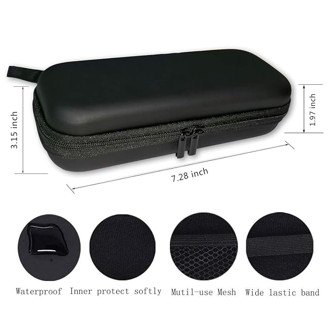 LinMei Hard Storage Travel Case Compatible for Micro Touch Solo Full Body Trimmer and Shaver - Sturdy and Protective (Case & 2 Brush Only)