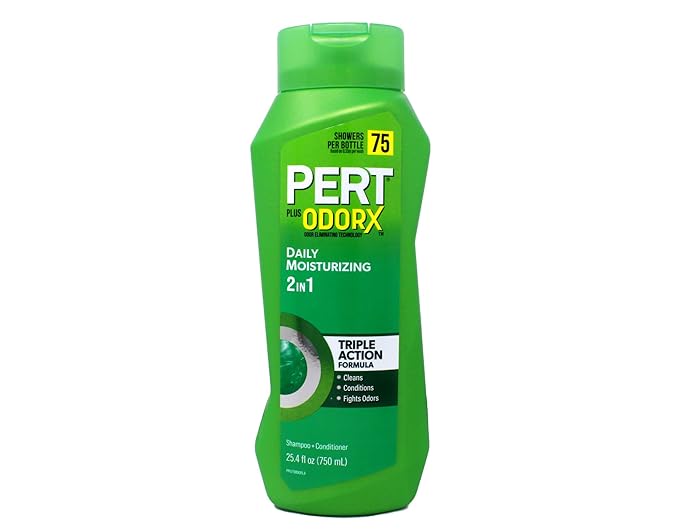 PERT 2 in 1 Complete Clean Shampoo and Conditioner - Mens Shampoo for Daily Use - Hair Conditioner for Men - Removes Dirt, Oil, and Build Up - 4 pc