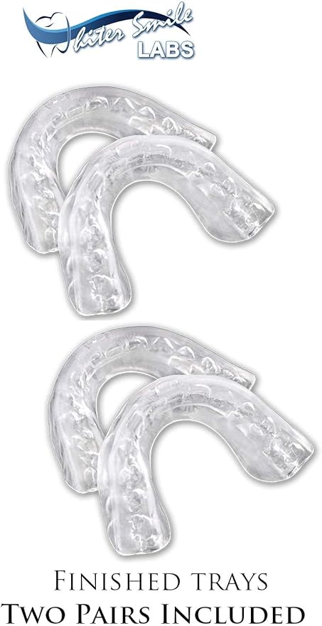 Whiter Smile Labs Teeth Whitening Trays - BPA Free - Thin Moldable Mouth Trays Form Perfectly to Each Tooth (4 Trays)