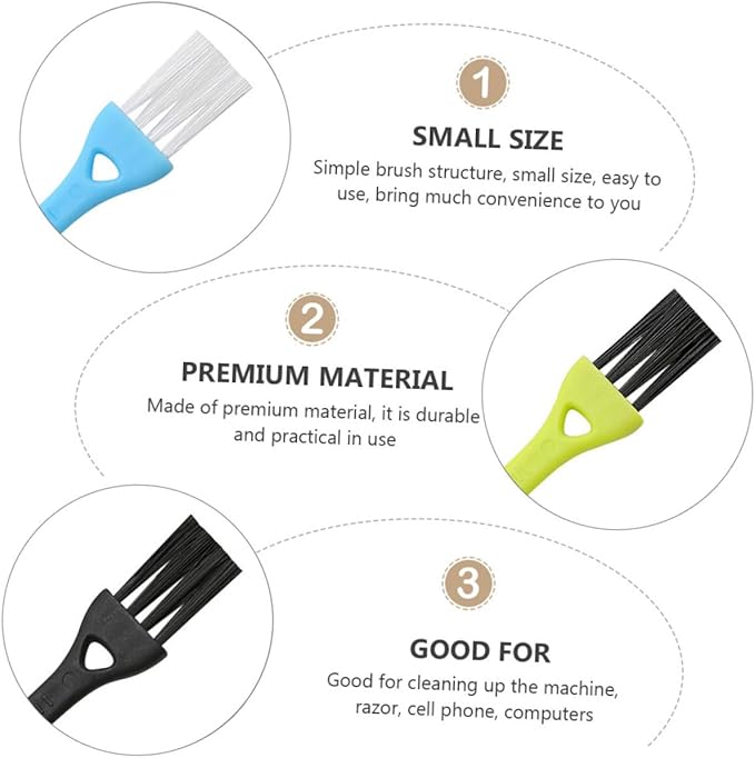 Healeved 36pcs Razor Cleaning Brush for Shampoo Wet Hair Detangling Non-Shedding Material