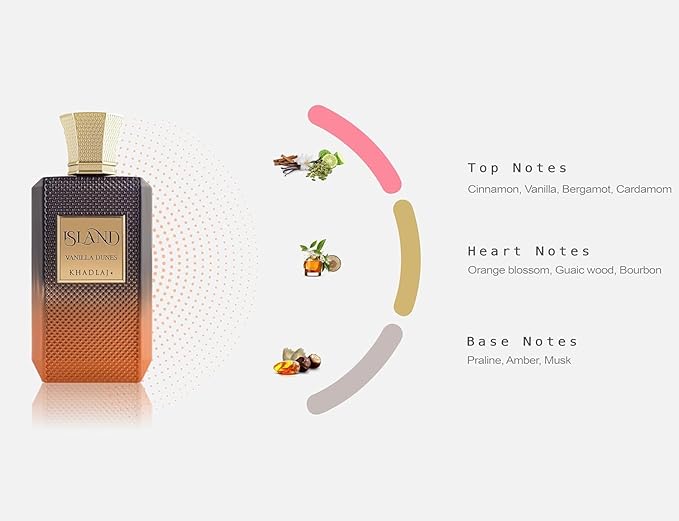 Khadlaj Island Vanilla Dunes Extrait De Parfum, 100 ML, For Men