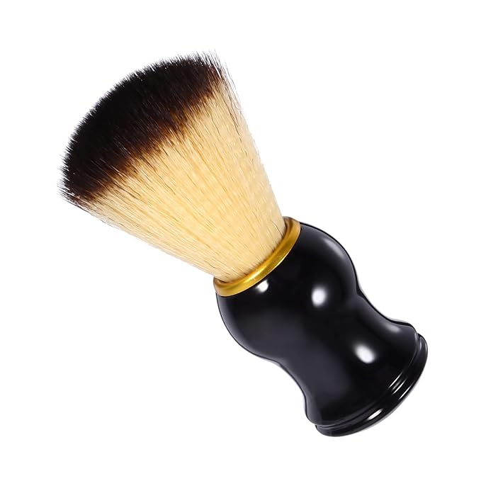 minkissy Beard Care Brush Wooden Handle Men Shaving Tool Nylon Brush for Men Barber