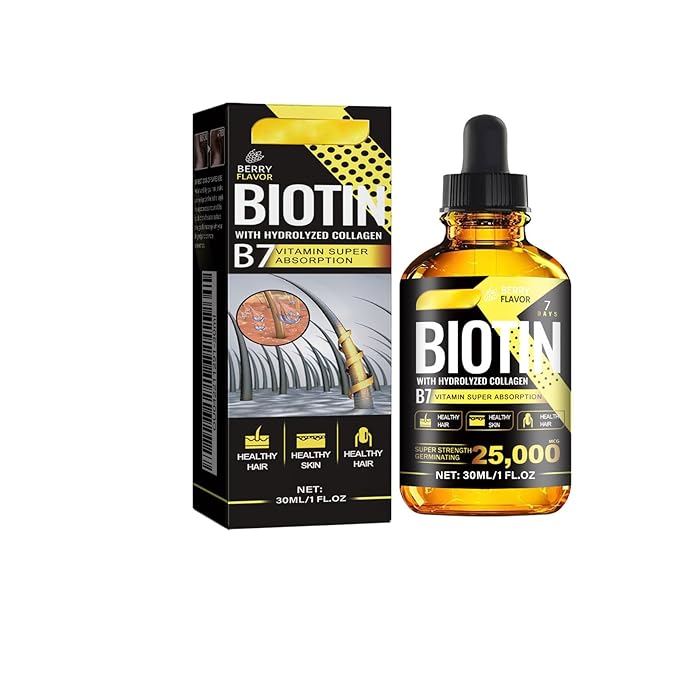 Hair Care Oil with Biotin and Collagen, Scalp Nourishing Treatment for Hair Loss Prevention and Root Strengthening, Suitable for Men and Women