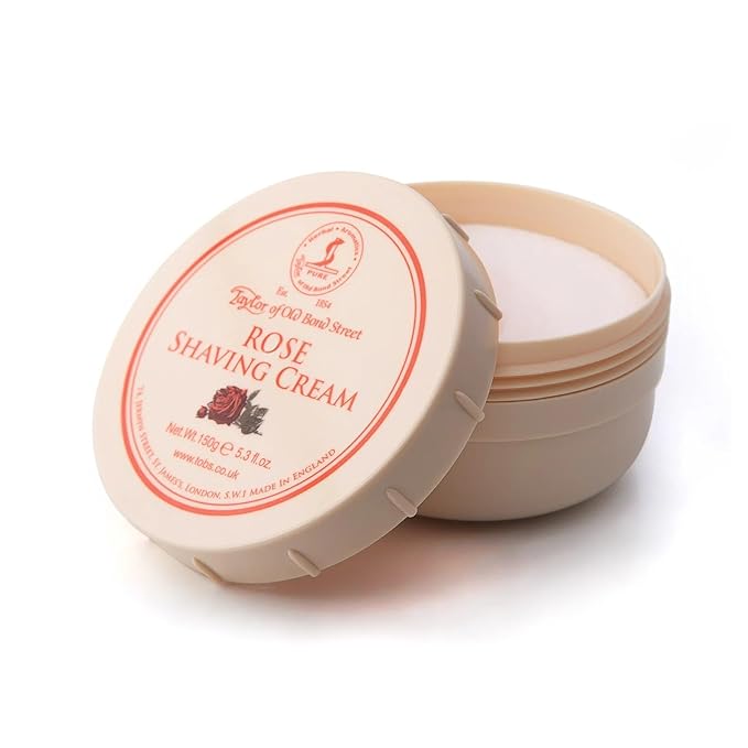 Taylor of Old Bond Street Rose Shaving Cream Jar, 5.3-Ounce (01004)