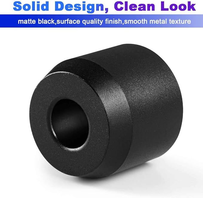 Caudblor 2Pcs Men's Shaving Safety Razor Stand, Premium Aluminum Alloy Matte Black Retro Double Edged Razor Holder for Men Women, Simple Small Long Handle DE Razor Base Tool, Cute Shaver Accessories