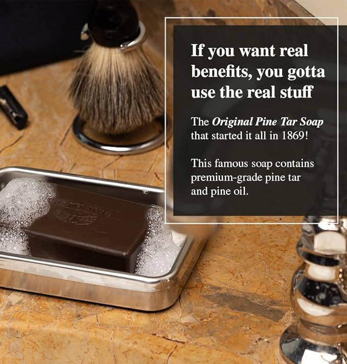 Packer's Pine Tar Soap | The Original Mens Body Soap Made With Natural Pine Tar and Pine Oils | All Natural Mens | Paraben, Sulfate, and Creosote Free (3 Pack)