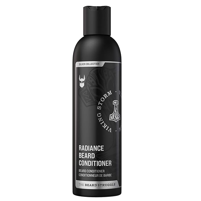 The Beard Struggle - Marksman's Beard Conditioner - Viking Storm, Silver Collection - Nourish, Softens, & Strengthens Beard - Radiance Beard Conditioner for Men (8 Fl oz)