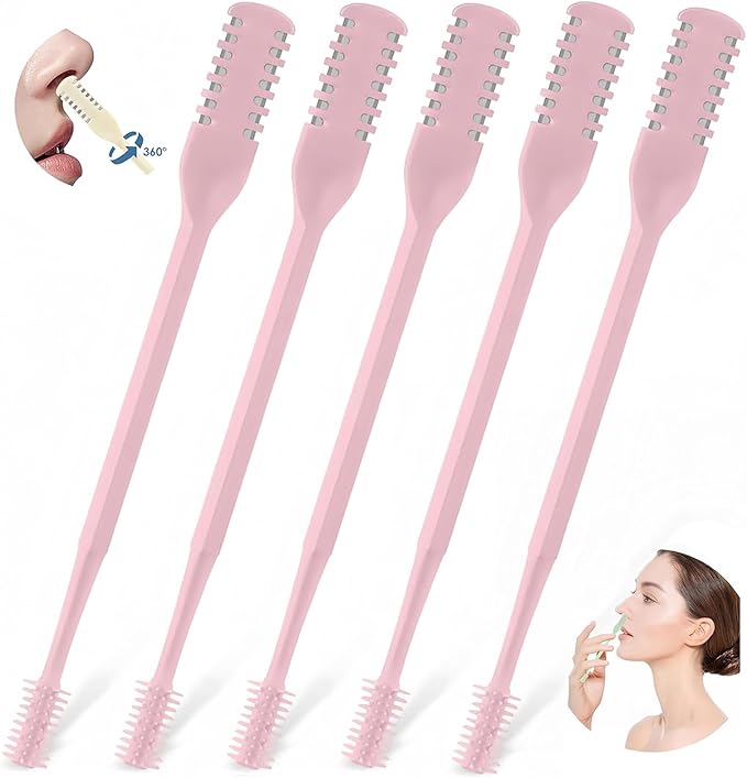 Nose Hair Trimmer 5 Pcs 2-in-1,2025 New Double Sided Nose Trimmer.Portable 360° Rotating Manual Nasal Hair Cutter for Men and Women, Manual Hair Remover for Home Travel Essentials