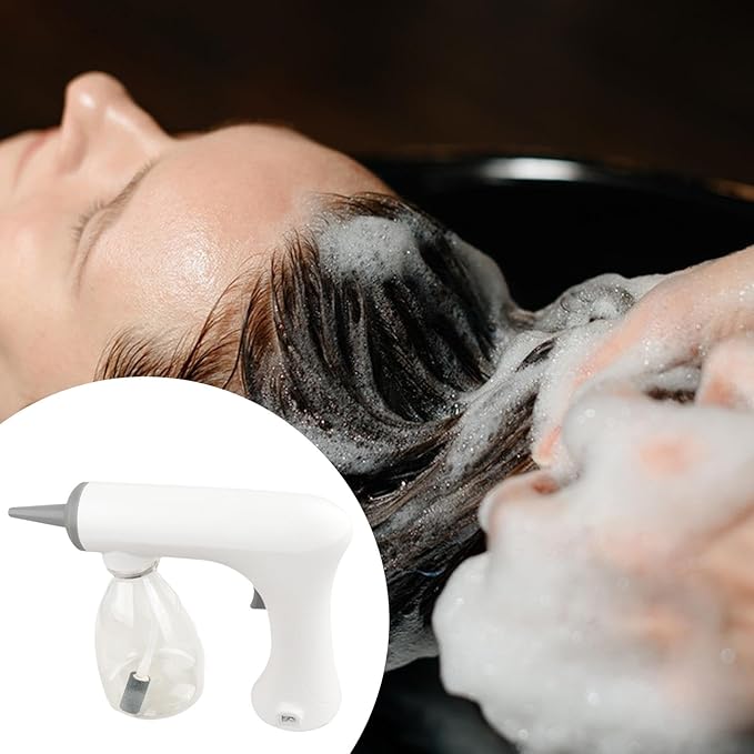 Foam Machine Professional Hot Lather Machine Cold and Hot Perm Convenient Reusable Lather Maker Charging for Salon Household, white 300ml