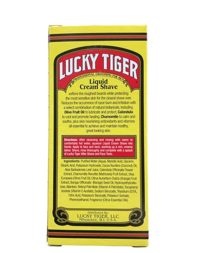 Lucky Tiger Liquid Shave Cream 5 Fz - 2 Pack