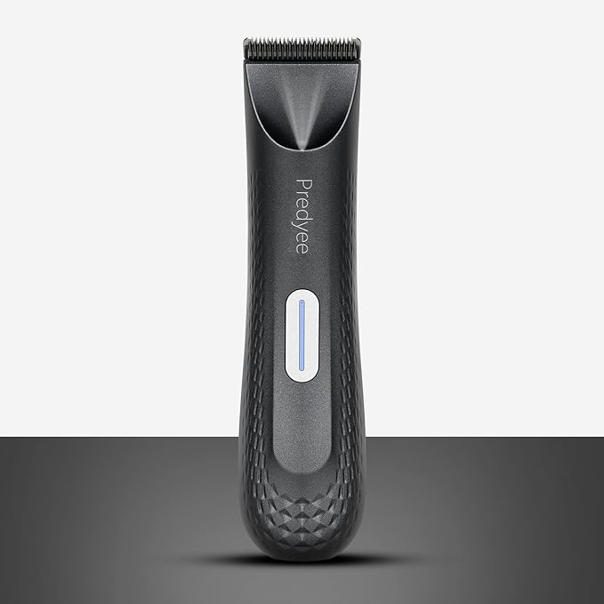Ball Trimmer for Men Manscaping Body Hair Trimmer Pubic Hair & Groin Groomer Waterproof Beard & Body Trimmer with LED Light, USB-C Rechargeable, No Nicks