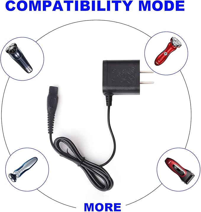 MG7750 Norelco Shaver Charger 15V AC Adapter Power Cord Compatible with Philips Norelco Shaver HQ8505 7000 5000 3000 Series Electric Shaver Razor, Aquatec, Arcitec, Multigroom Beard Trimmer