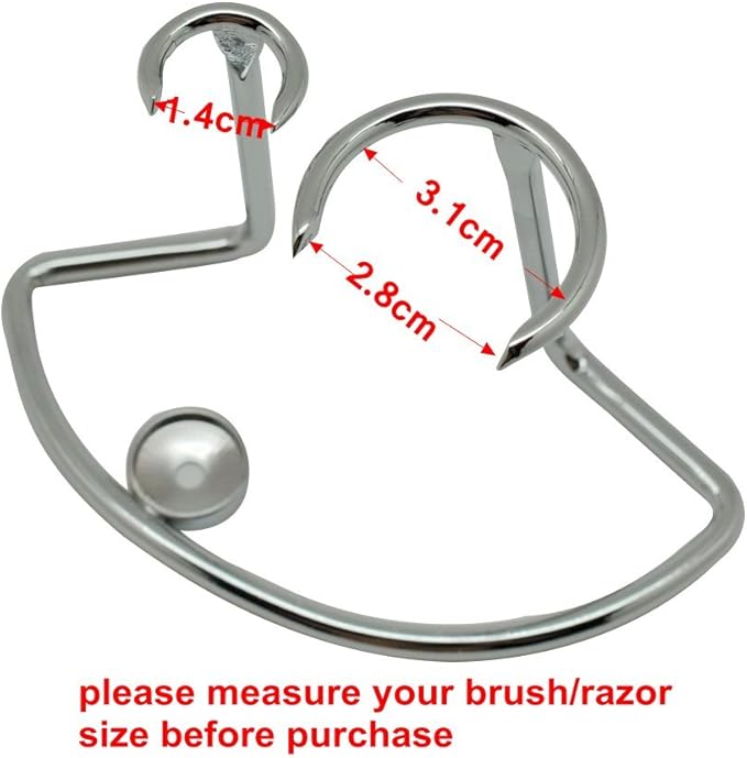 Stainless Steel Shaving Brush Stand and Shaving Razor Holder Brush Bowl
