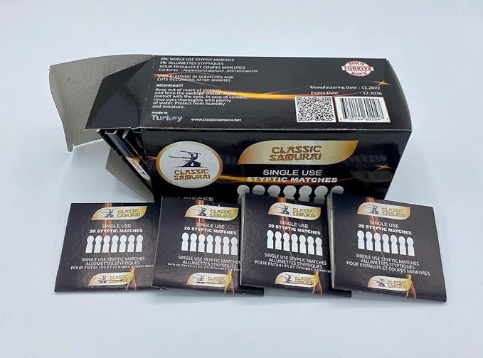 Styptic Sticks for Razor Nicks - 24 Pack (480 Stix) Stops Bleeding Shaving Accessories for Men & Women | Disposable, Sanitary, & Fragrance-Free | Ideal for Barbers, Salons, Travel or Personal