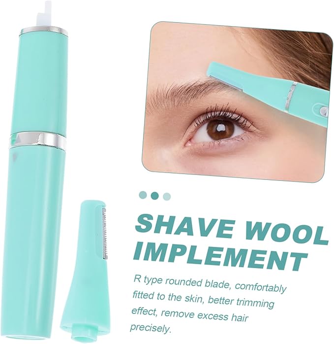 ERINGOGO Electric Eyebrow Razor and Nose Hair Trimmer 2-in-1 Hair Removal Tool for Women Compact Design for Travel Battery Not Included