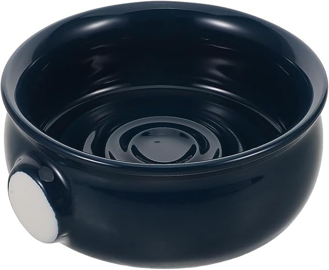 Ceramic Shaving Soap Bowl with Spiral Design Fast Lathering Shaving Cream Tray Beard Shave Bowl Suitable for Home Travel and Barber Use