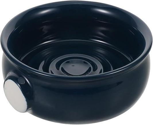 Ceramic Shaving Soap Bowl with Spiral Design Fast Lathering Shaving Cream Tray Beard Shave Bowl Suitable for Home Travel and Barber Use
