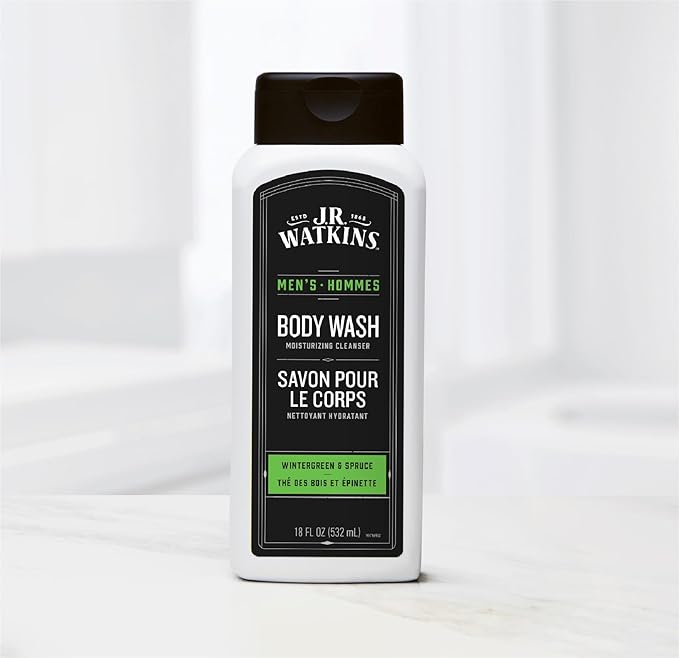 J.R. Watkins Body Wash Men's Wintergreen and Spruce, 18 fl oz, 2 Pack