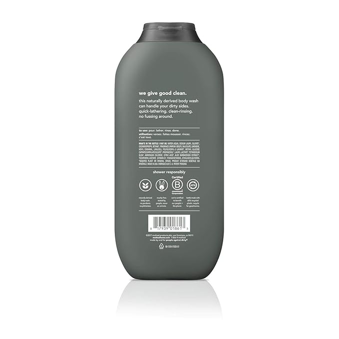 Method Men Body Wash, Sea + Surf, Paraben and Phthalate Free, 18 fl oz (Pack of 1)