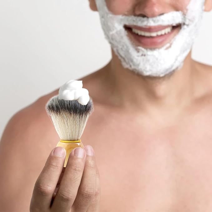 Shaving Cream Brushes for Men,Badger Hair Synthetic Shave Brush with Wooden Handle