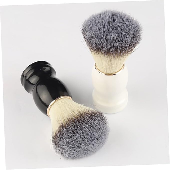 2Pcs Barber Shaving Brushes Manual Shaving Brushes for Beard Grooming for Home and Use for Wet Shaving and Traditional Shave Routine