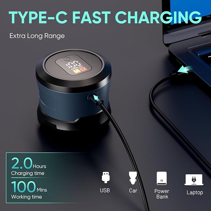 Head Shaver for Bald Men，Magnetic Electric Razor Hair Trimmer for Men，Large Battery Capacity, Rechargeable LED Display，Head Shavers with Type-C ChargeWaterproof Wet/Dry