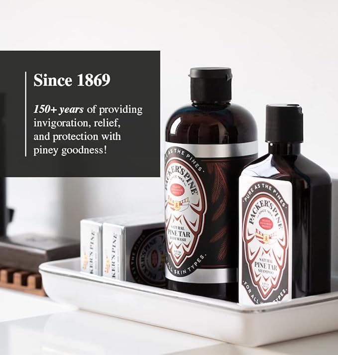 Packer's Pine Tar Shampoo | USA Made With All Natural Active Ingredients | Shampoo for Dry and Itchy Scalp | Paraben and Sulfate Free (Pack of 1)